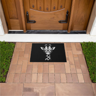 Cool Giraffe Graphic Casual Summer Funny Cute Anim Doormat