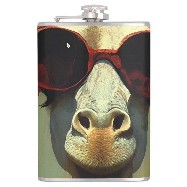 Cool Giraffe Hip Flask (Front)