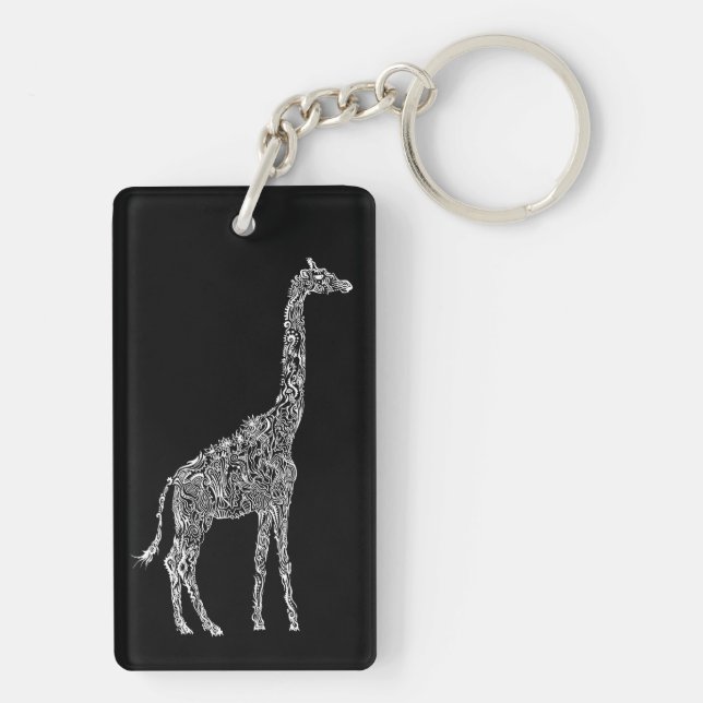 Cool Giraffe Keychain (Back)