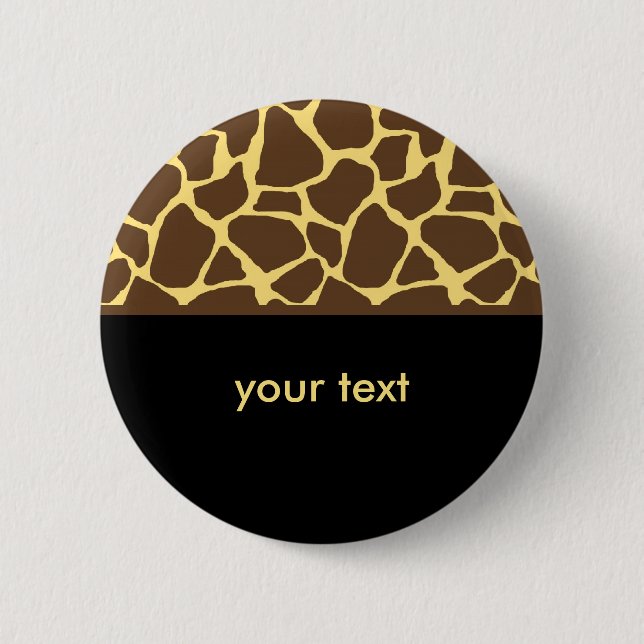 Cool Giraffe Pattern 2 Inch Round Button (Front)