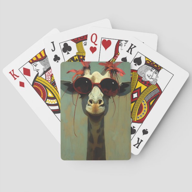 Cool Giraffe Playing Cards (Back)