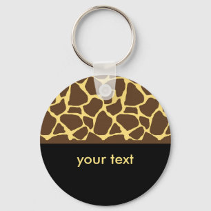 Cool Giraffe Print Keychain