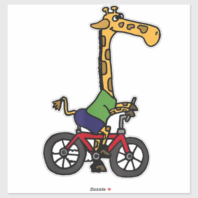Cool Giraffe Riding Bicycle  (Sheet)