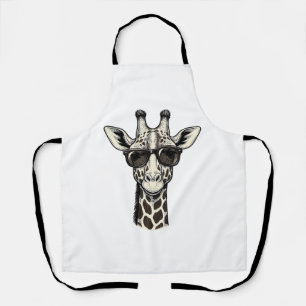 Cool Giraffe Sunglasses Vintage Engraving Shirt_1 Apron