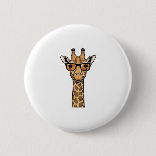 Cool Giraffe Sunglasses Vintage Engraving Shirt De 2 Inch Round Button