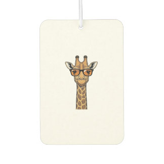 Cool Giraffe Sunglasses Vintage Engraving Shirt De Air Freshener