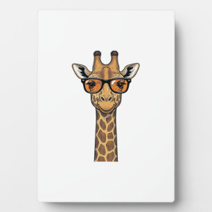 Cool Giraffe Sunglasses Vintage Engraving Shirt De Plaque