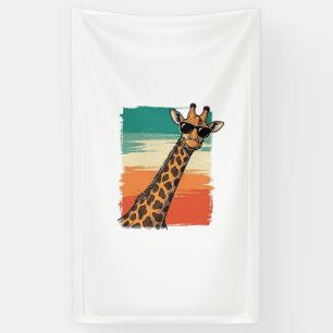 Cool Giraffe Sunglasses Vintage Sunset Shirt_1 Banner