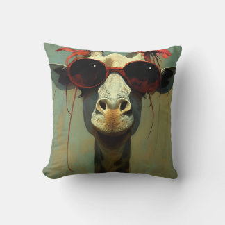 Cool Giraffe Throw Pillow