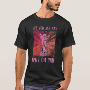 Cool Giraffe With Glasses T-Shirt