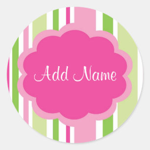 Cool Girl Customizable Stripe Sticker