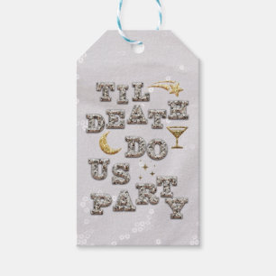 Cool Girl Glam Glitter Metallic Disco Bachelorette Gift Tags