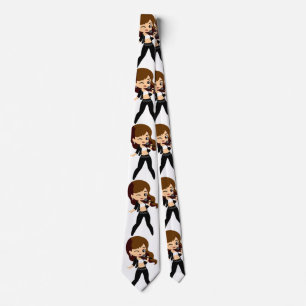 Cool Girl Sings Karaoke Thunder_Cove Tie