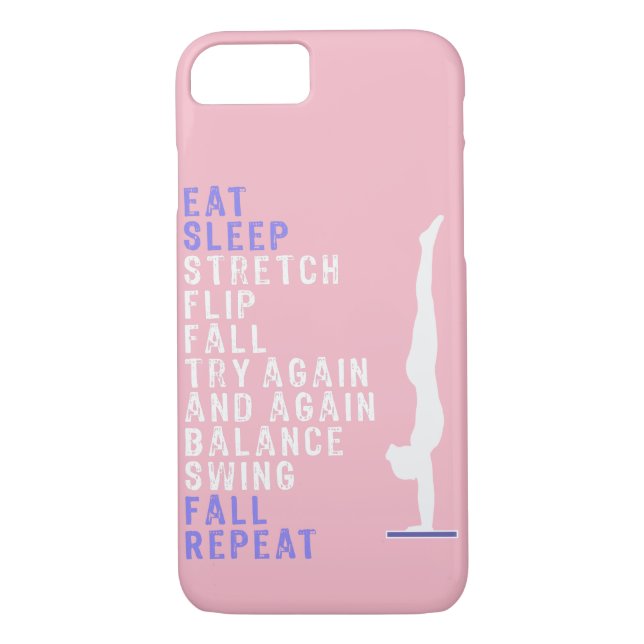 Cool Girls Gymnastics Design Eat Sleep Gymnastics Case-Mate iPhone Case (Back)