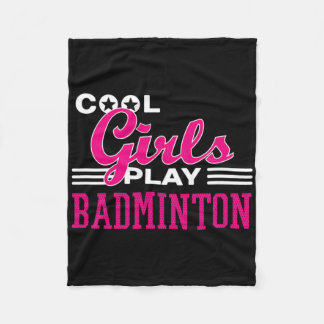 Cool Girls Play Badminton 1  Fleece Blanket