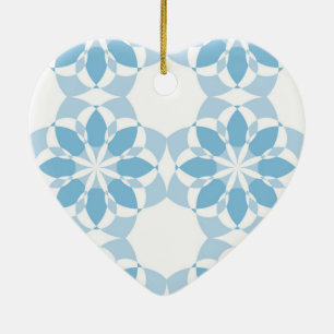 Cool, girly, modern, trendy unique flower abstract ceramic ornament