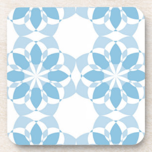 Cool, girly, modern, trendy unique flower abstract coaster