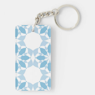 Cool, girly, modern, trendy unique flower abstract keychain
