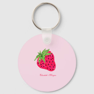 Cool Glitter Strawberry  Keychain