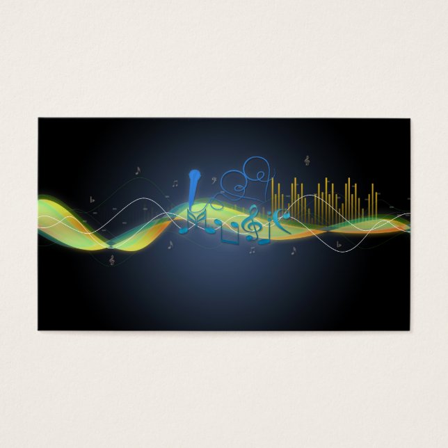 Cool glowing effects music notes heart swirls (Front)