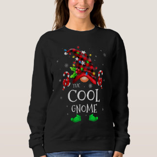 Cool Gnome Buffalo Plaid Matching Family Christmas Sweatshirt