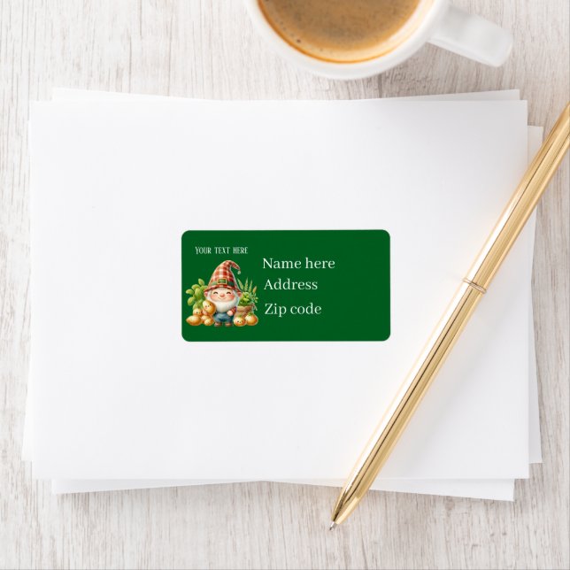 Cool gnome potato farmer customizable label (Insitu)