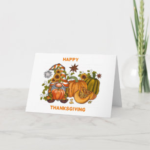**COOL GNOME SAYS HAPPY THANKSGIVING** CARD