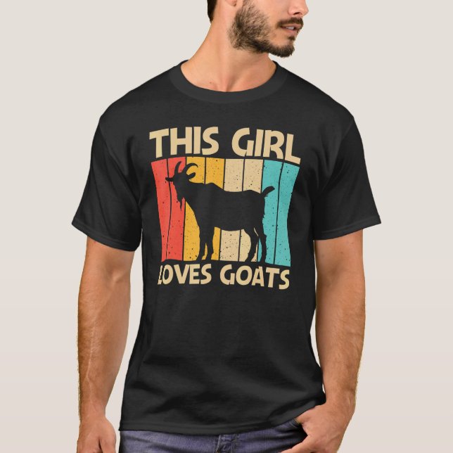 Cool Goat For Girls Women Goat Farmer Farming  1 T-Shirt (Front)