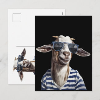Cool Goat with Sunglasses T-Shirt – Funny Chill An Holiday Postcard