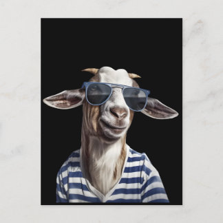 Cool Goat with Sunglasses T-Shirt – Funny Chill An Postcard