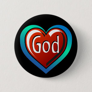 Cool GOD Heart 2 Inch Round Button