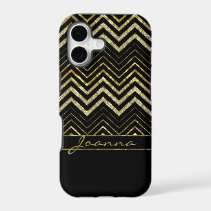 Cool Gold And Diamonds Chevron Pattern