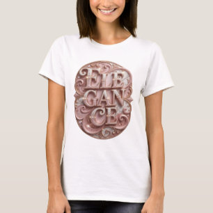 Cool Gold ELEGANCE Slogan Tee
