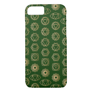 Cool Gold Green Chakra Pattern Case-Mate iPhone Case