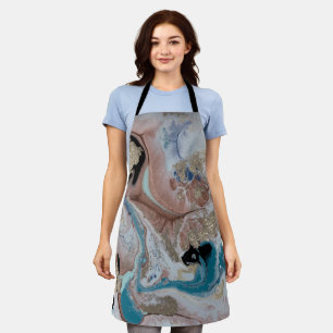 Cool Gold Marble Texture Apron
