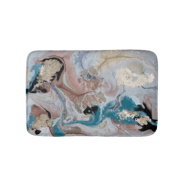 Cool Gold Marble Texture Bath Mat (Front)
