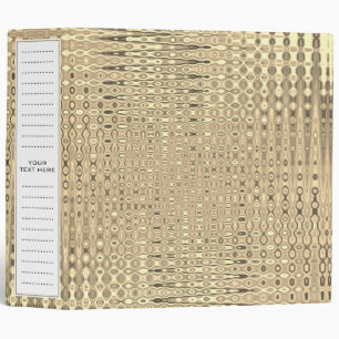 Cool Gold Modern Abstract Pattern Custom Template Binder