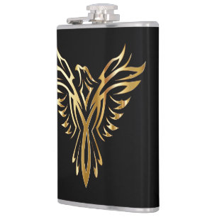 Cool Gold Phoenix  Hip Flask