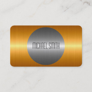 Cool Gold Silver Stainless Steel Metal Business Card