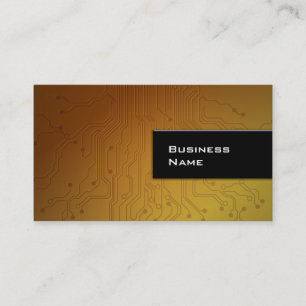 Cool Gold Technology Texture business card