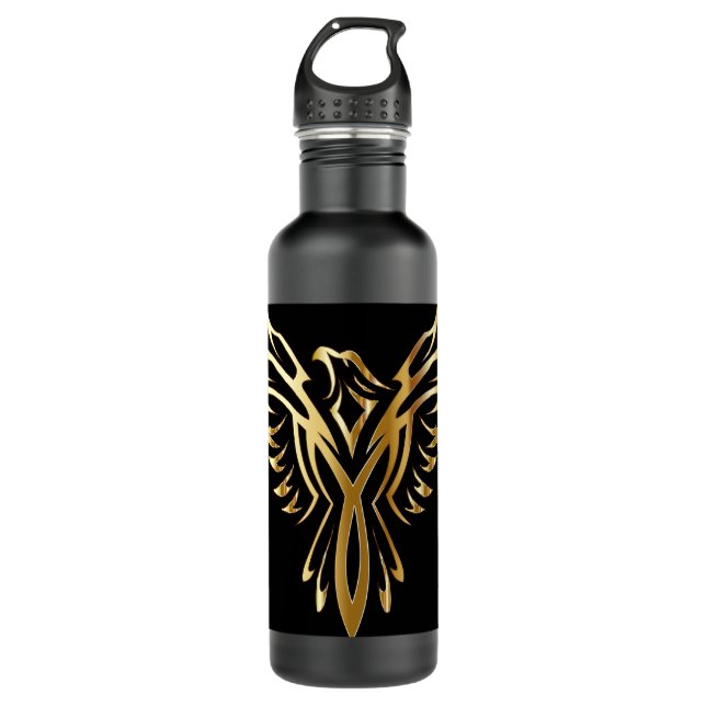 Cool Golden Phoenix Flying 710 Ml Water Bottle (Front)