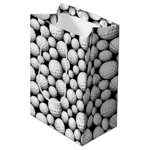 Cool golf ball tiled sports pattern  medium gift bag