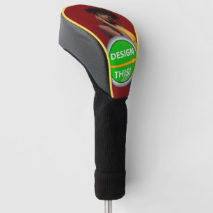 COOL! Golf Driver Head Cover - Yellow trim -Custom