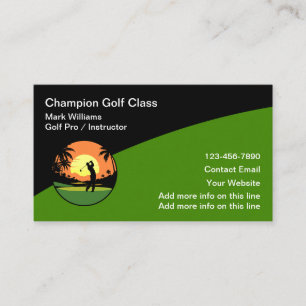 Cool Golf Instructor Class Business Cards