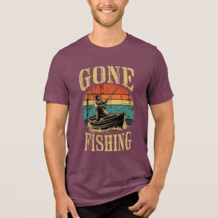 Cool gone fishing beautiful trendy stylish Tri-Blend shirt