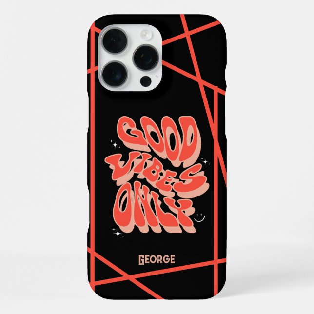 Cool Good vibes only Customizable iPhone Case (Back)