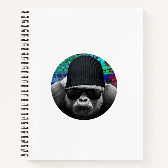 Cool Gorilla Spiral Notebook  (Front)