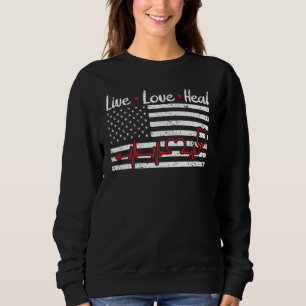 Cool Graduation American Flag Us Nurse Graduate Sweatshirt