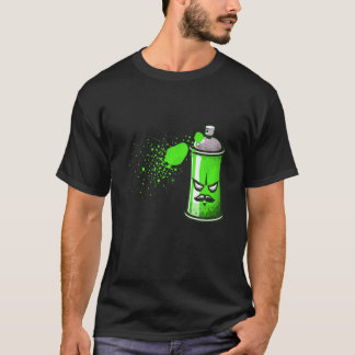 Cool Graffiti Artist Moustache Spray Can Art T Shi T-Shirt