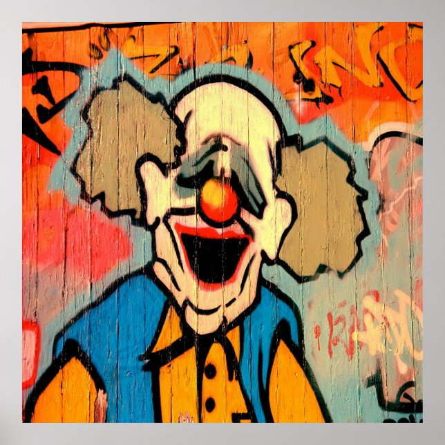 Cool Graffiti clown décoration de bureau poster (Devant)